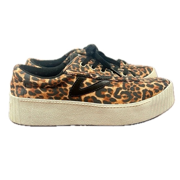 Tretorn Nylite Leopard-Printed Sneakers - Size 6.5 - Picture 2 of 10